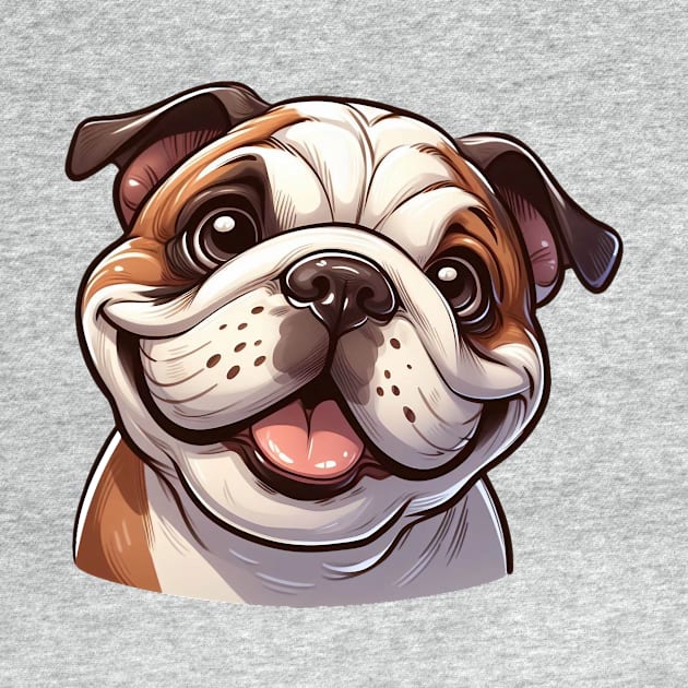 Cute Bulldog Illustration by Dmytro